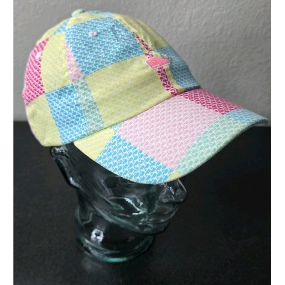 Vineyard Vines Hat Cap Adult Whale OSFM Adjustable Color Block Patch Beach